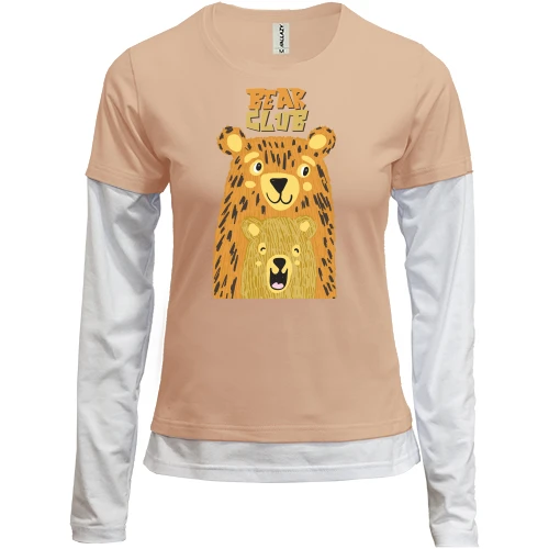 Женский лонгслив Комби Bear Club