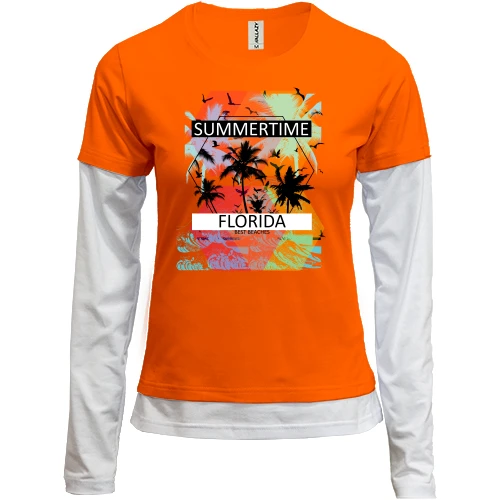 Женский лонгслив Комби Summertime Florida