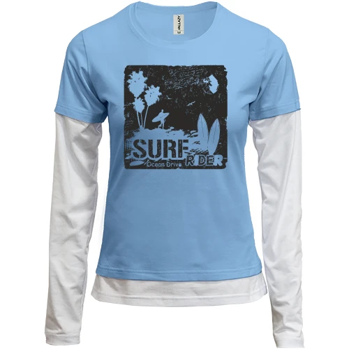 Женский лонгслив Комби Surf ride Ocean drive