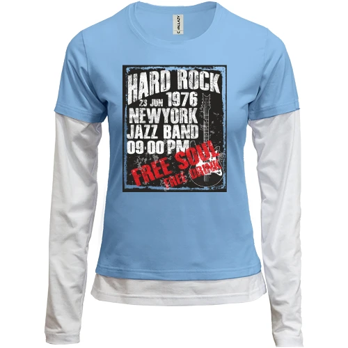Женский лонгслив Комби Hard Rock 1976 New York