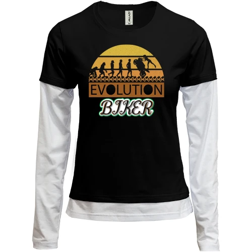Женский лонгслив Комби Evolution Biker
