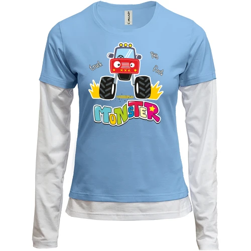Женский лонгслив Комби Baby Monster Truck