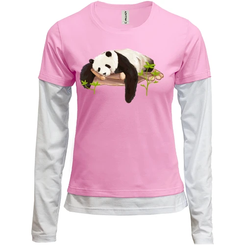 Женский лонгслив Комби Sleepy Panda