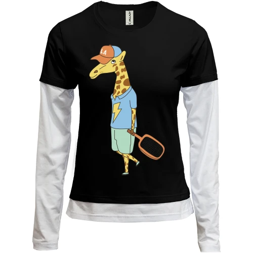 Женский лонгслив Комби Giraffe