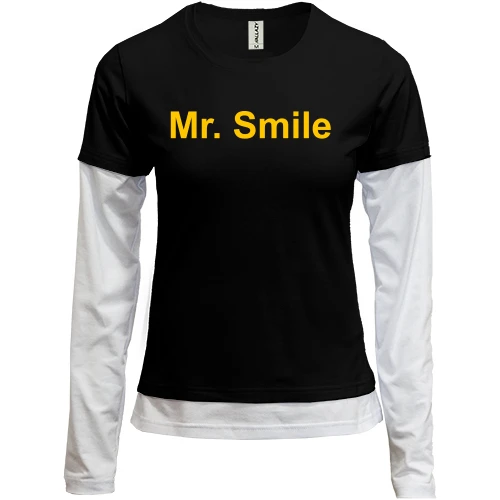 Женский лонгслив Комби Mr. Smile