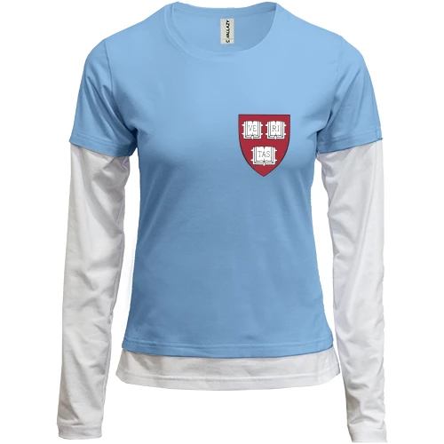 Женский лонгслив Комби Harvard logo mini