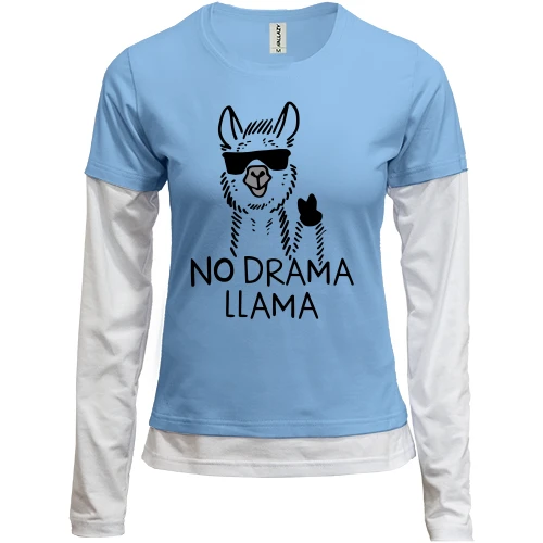 Женский лонгслив Комби No Drama LLama