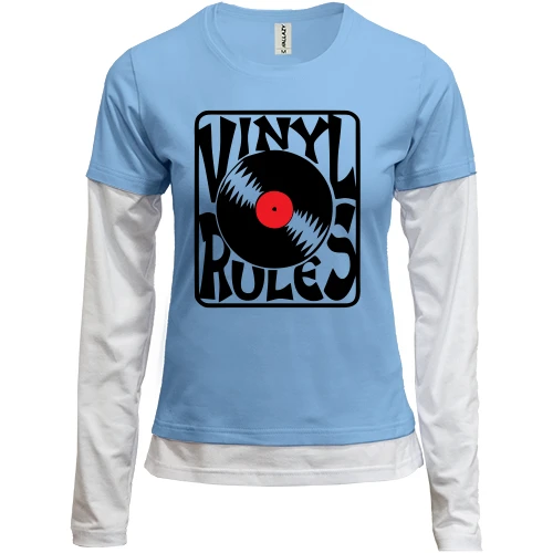 Женский лонгслив Комби Vinyl Rules