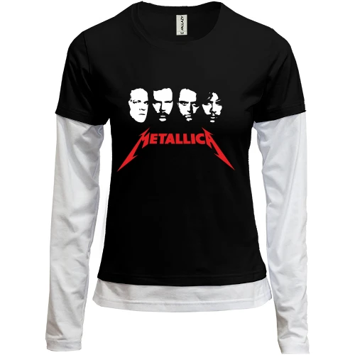 Женский лонгслив Комби Metallica (Лица)