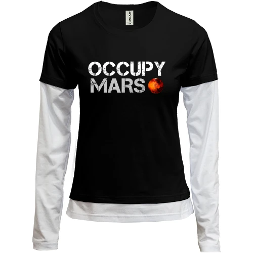 Женский лонгслив Комби Occupy Mars