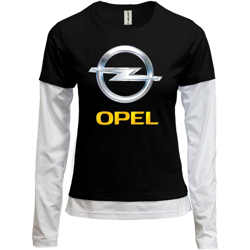 Женский лонгслив Комби Opel logo (2)
