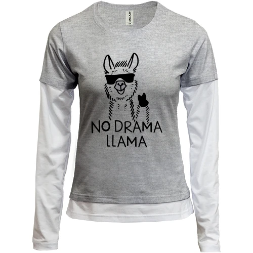 Женский лонгслив Комби no drama llama.