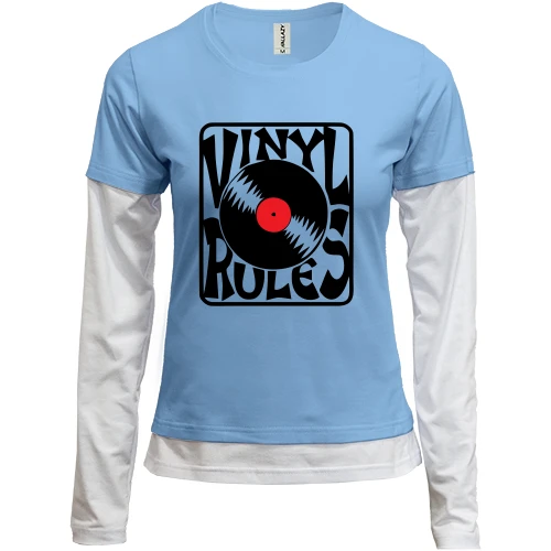 Женский лонгслив Комби Vinyl Rules (2)