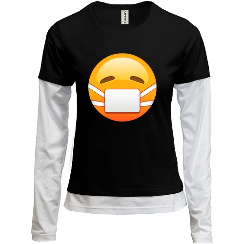 Жіночий лонгслів Комбі Mask emoticon