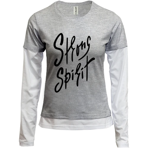 Женский лонгслив Комби Strong spirit