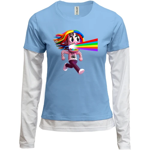 Женский лонгслив Комби Tekashi rainbow
