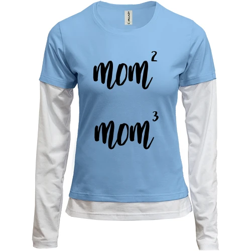 Женский лонгслив Комби mom2 mom3