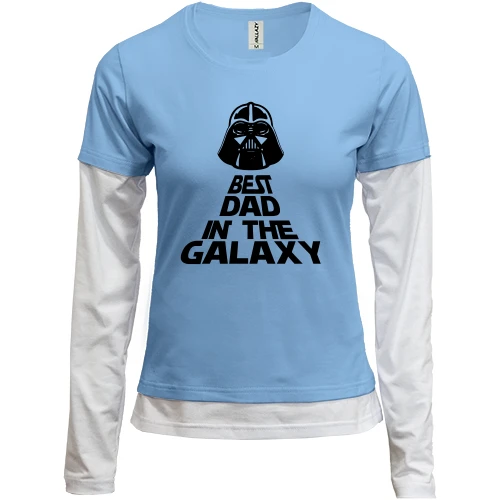Женский лонгслив Комби Best Dad in the Galaxy