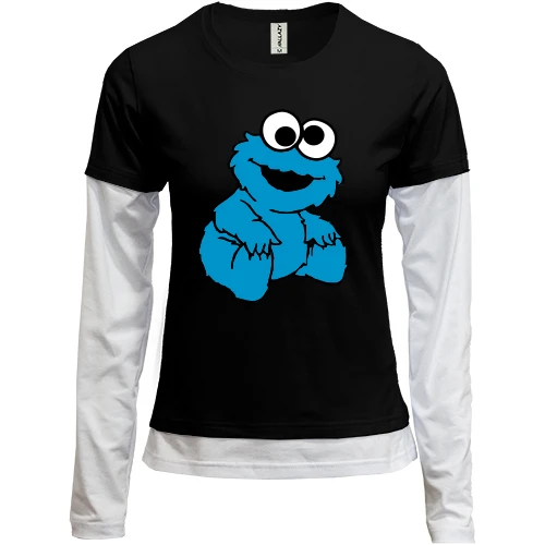 Женский лонгслив Комби Blue creation