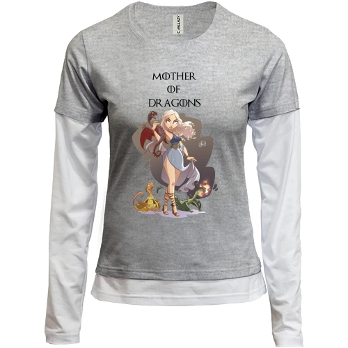 Женский лонгслив Комби Mother of Dragons art