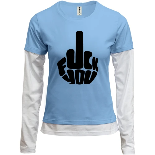 Женский лонгслив Комби FUCK YOU