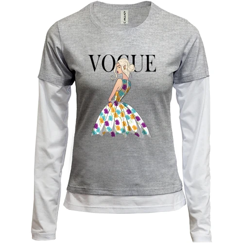 Женский лонгслив Комби VOGUE blonde girl