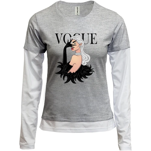 Женский лонгслив Комби VOGUE blonde girl 1