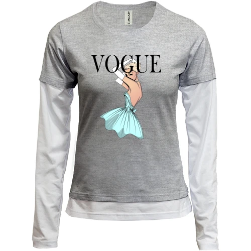 Женский лонгслив Комби VOGUE blonde girl 2