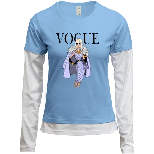 Женский лонгслив Комби VOGUE blonde girl 3