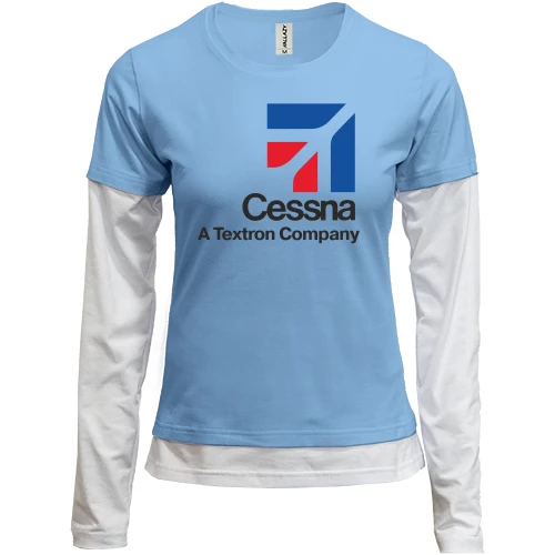Женский лонгслив Комби Cessna logo