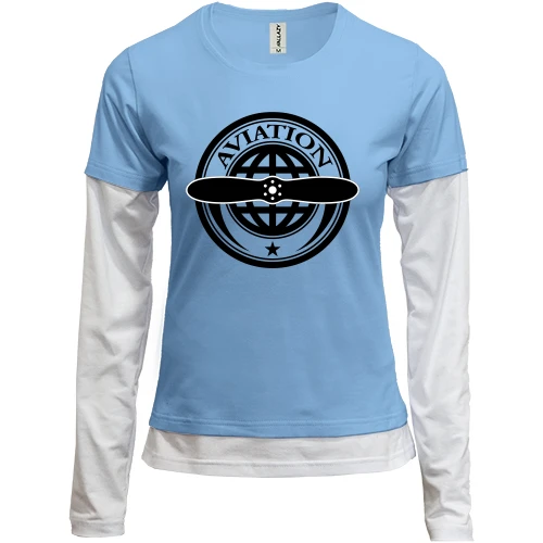 Женский лонгслив Комби Aviation club