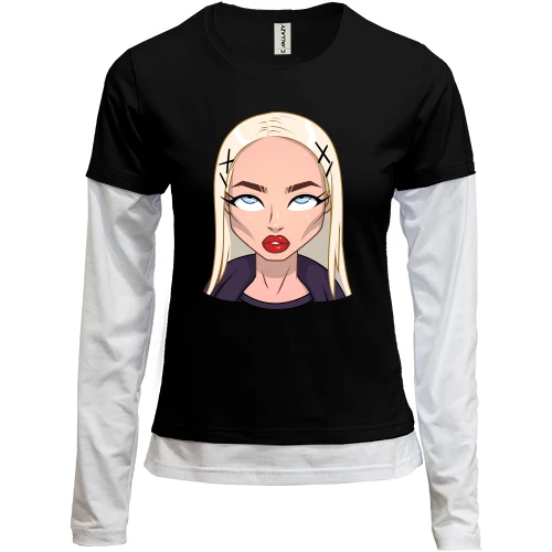 Женский лонгслив Комби Art. Blonde