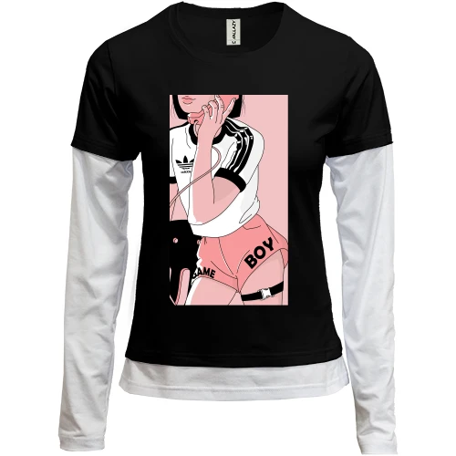 Женский лонгслив Комби Girl in adidas