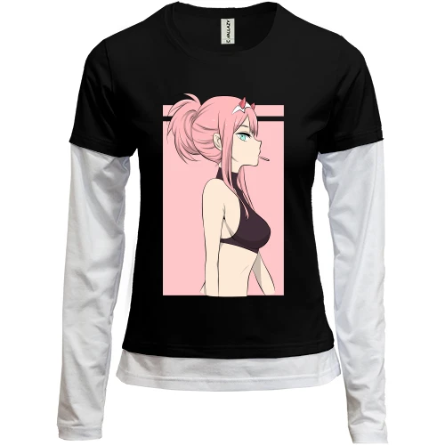 Женский лонгслив Комби Pink girl