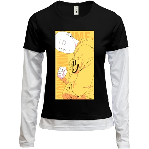 Женский лонгслив Комби Bald guy in yellow