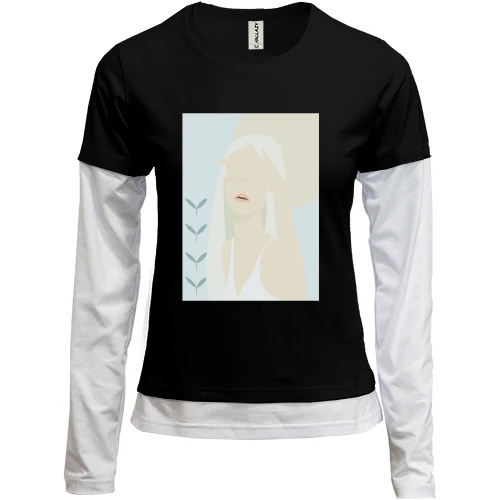 Женский лонгслив Комби Blonde art ..