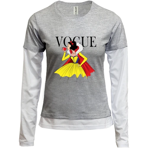 Женский лонгслив Комби VOGUE Snow White