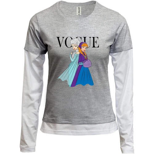 Женский лонгслив Комби VOGUE Elsa and Anna