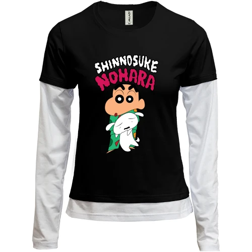 Женский лонгслив Комби Shinnosuke nohara