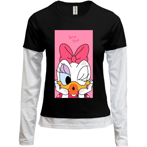 Женский лонгслив Комби Daisy duck baby