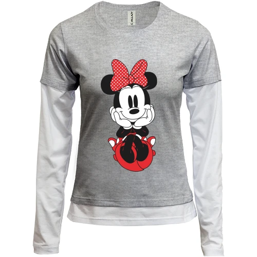 Женский лонгслив Комби Minnie Mouse smiles
