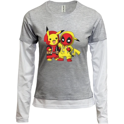 Женский лонгслив Комби Stitch and mickey mouse