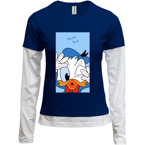 Женский лонгслив Комби Donald duck baby