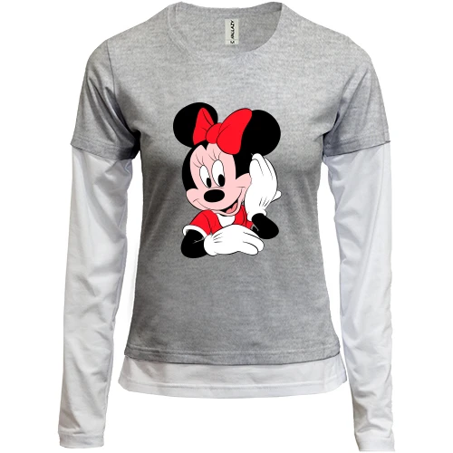 Женский лонгслив Комби Minnie Mouse smiles.