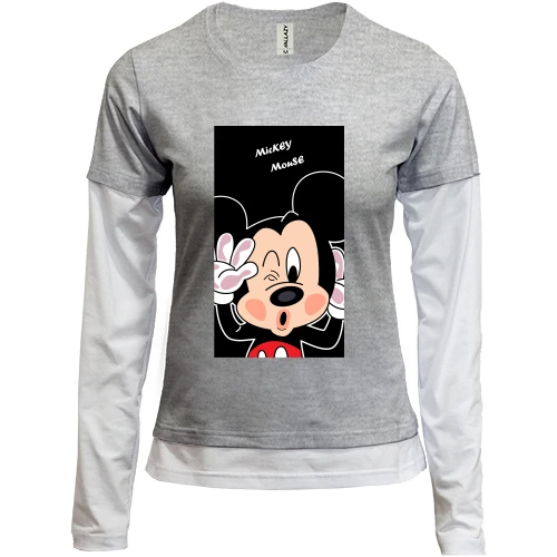 Женский лонгслив Комби Mickey mouse baby