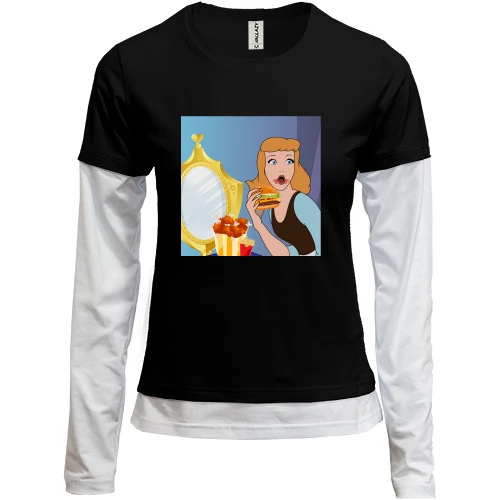 Женский лонгслив Комби Cinderella eating