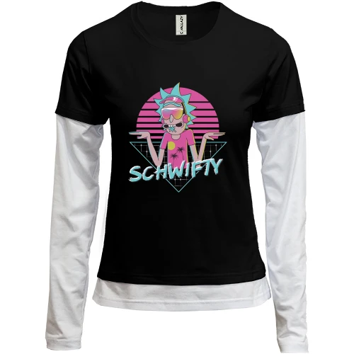 Женский лонгслив Комби Rick schwifty