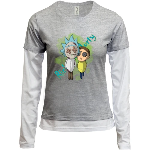 Женский лонгслив Комби Rick and Morty dolls
