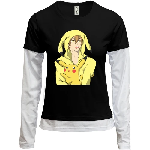 Женский лонгслив Комби Pikachu boy