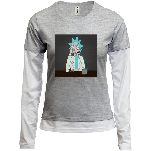 Женский лонгслив Комби Rick is tired